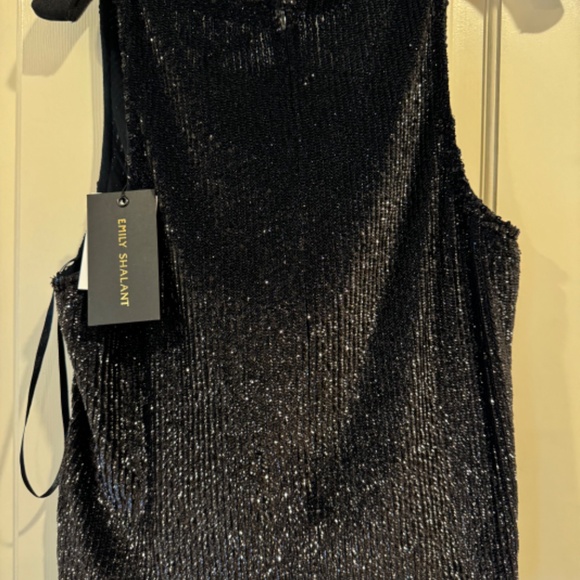 Emily Shalant sequin cowl neck top - Picture 2 of 5